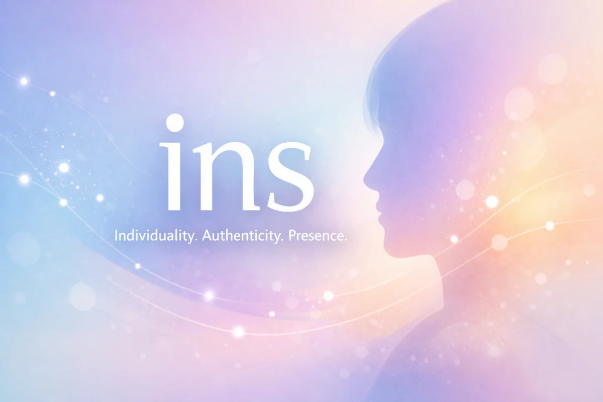 i̇ns digital symbol representing individuality, authenticity, and human presence in online culture