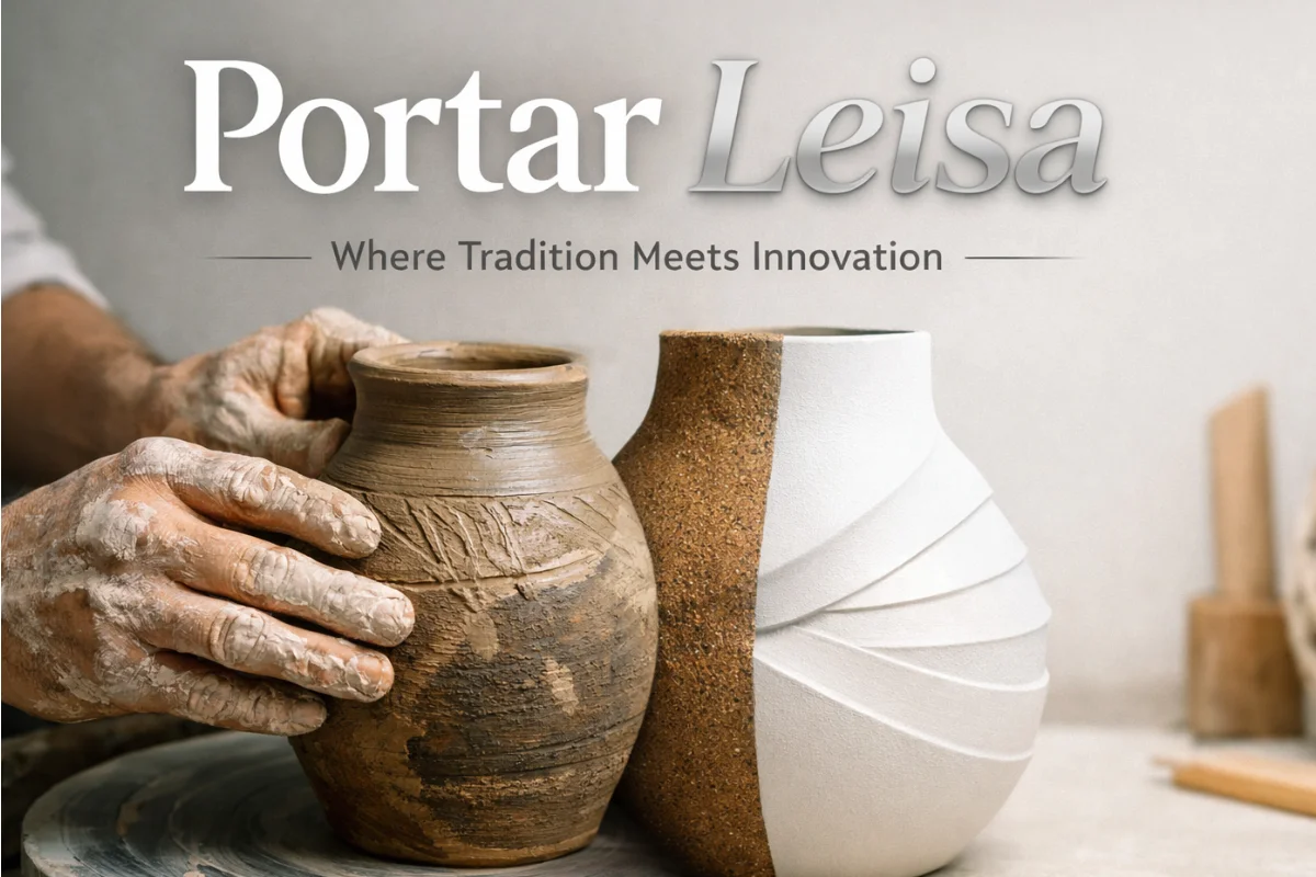 Portar Leisa ceramic art blending traditional pottery and modern 3D-printed design