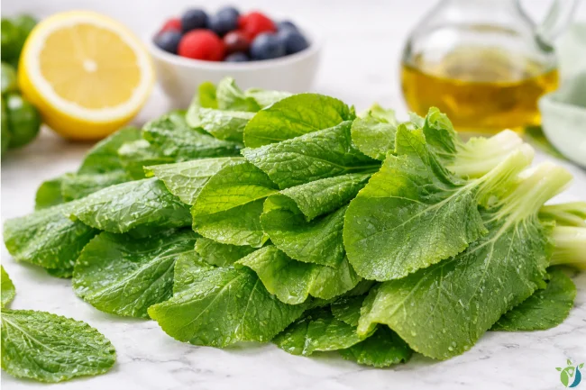 Yalla Choy leafy green rich in antioxidants supporting cellular and heart health