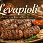 Levapioli traditional Italian grilled meat dish served with herbs