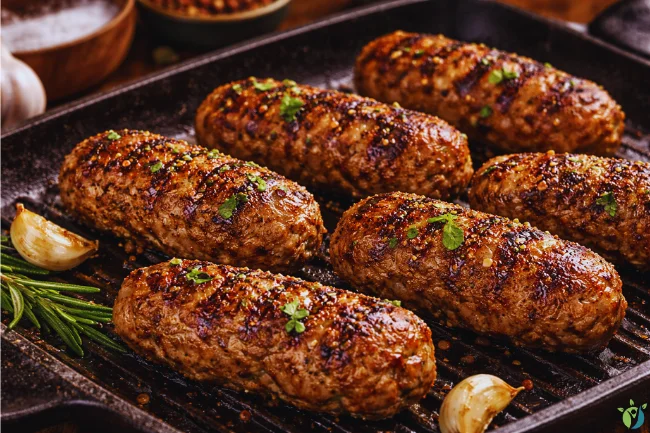 Levapioli grilling with simple seasoning of herbs, garlic, salt, and pepper