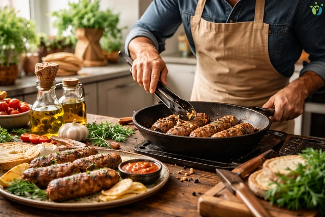 Levapioli being prepared by a chef in a modern kitchen