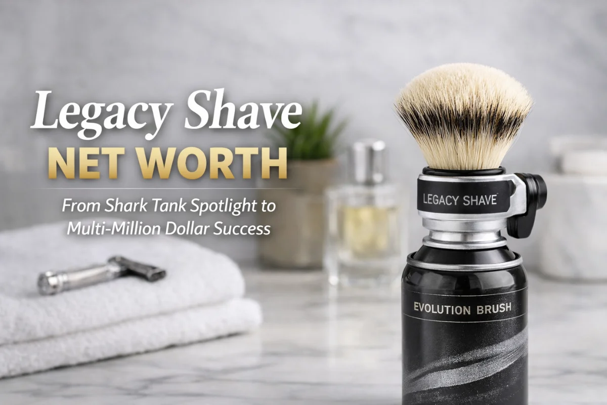 Legacy Shave Net Worth featured image showing Evolution Brush and grooming setup