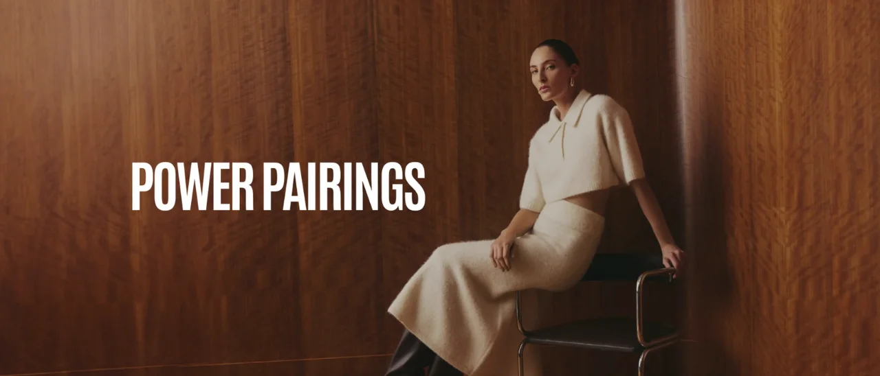 Debenhams power pairings featuring elegant knit co-ord fashion look