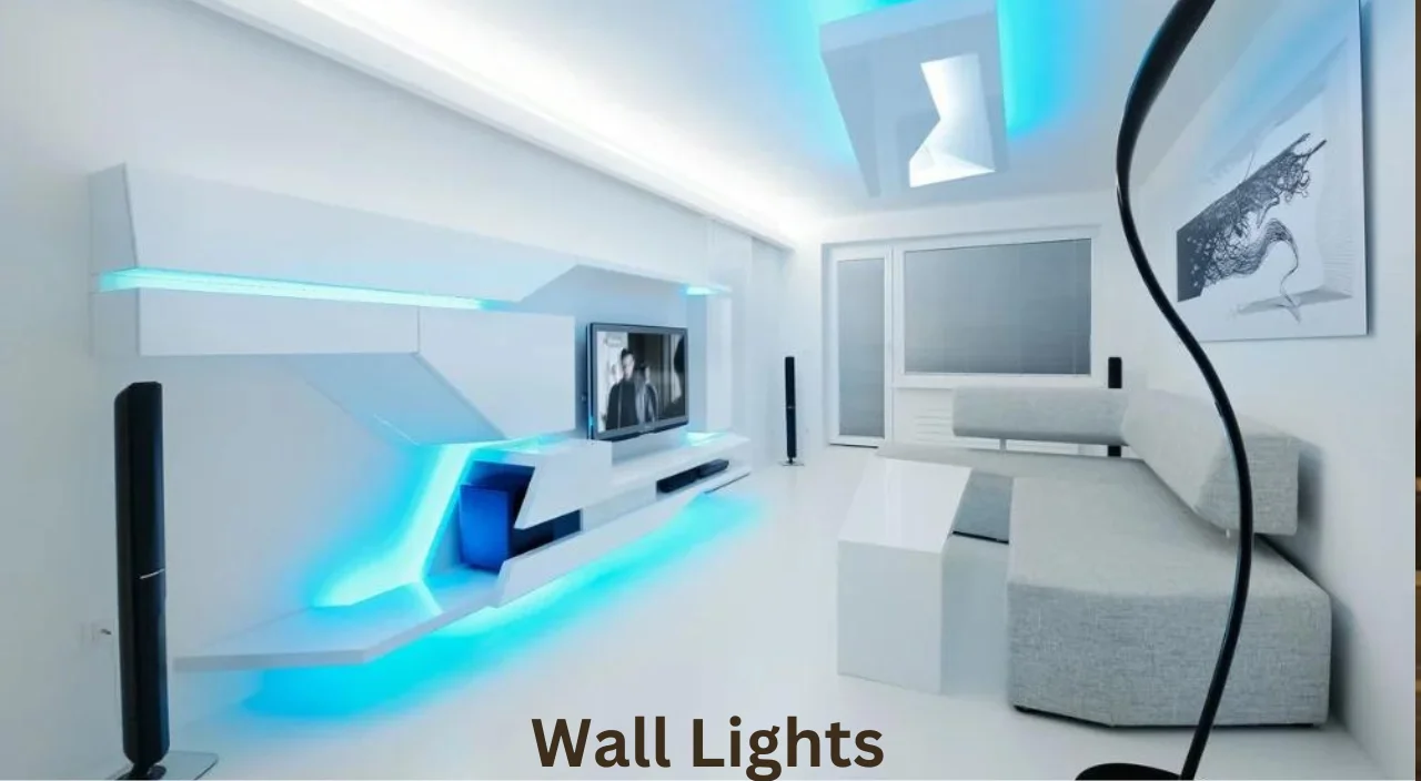 What are some innovative ways to incorporate wall lighting into a small living room?