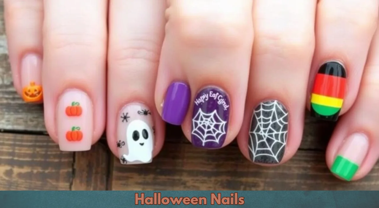 easy halloween nail art